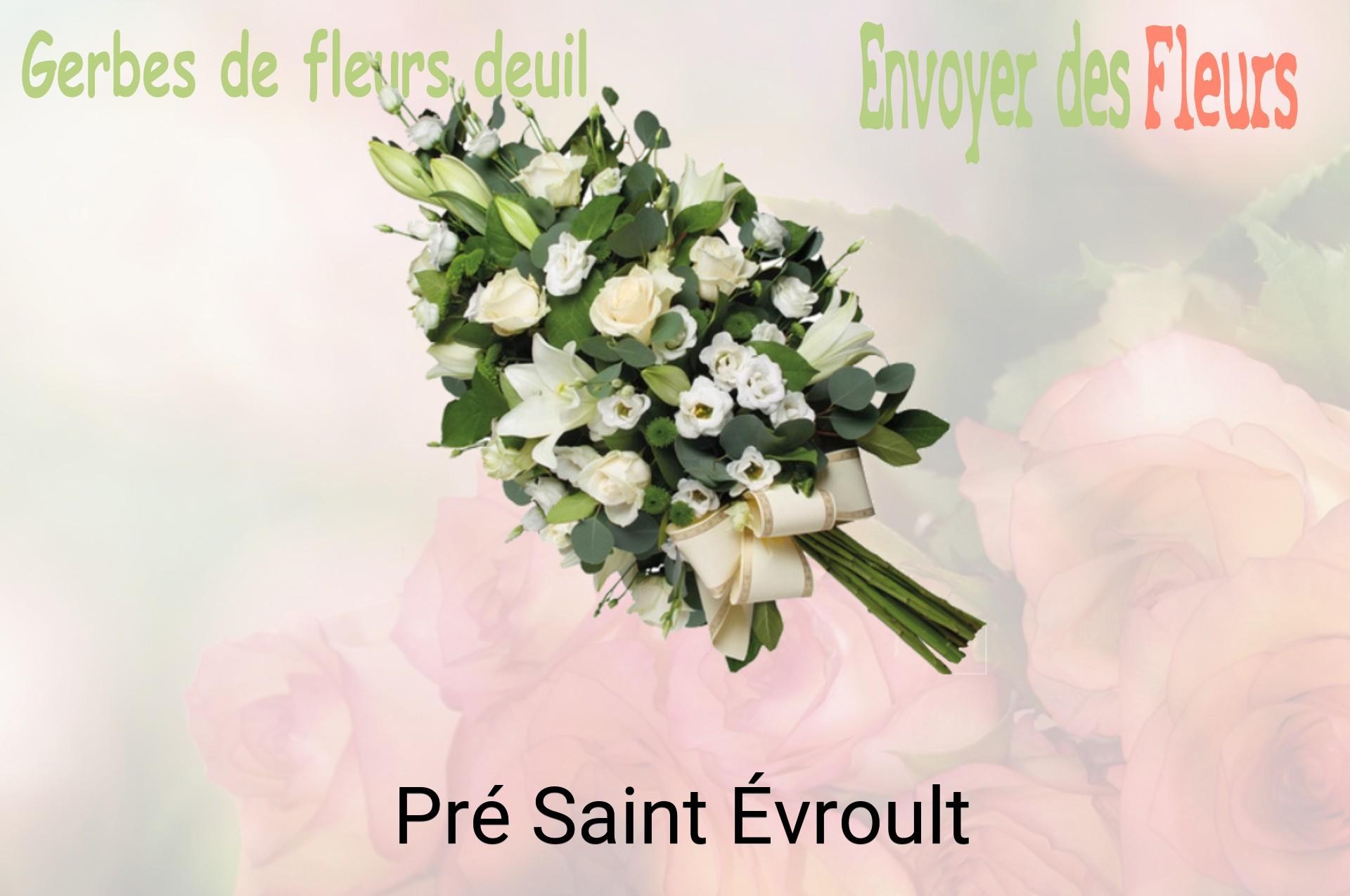 Gerbe de fleurs de deuil livrée à Pré-Saint-Évroult